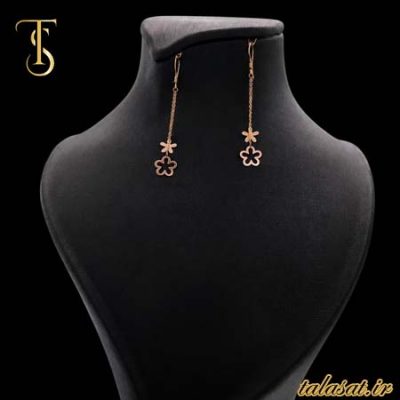 گوشواره تریله طرح گل